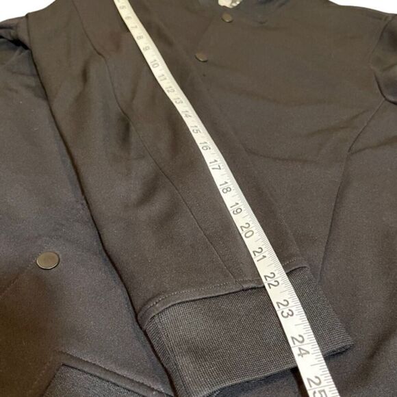 Club Monaco Men's Jacket Black Snap Front Lightweight Lined Size Medium - Picture 12 of 12